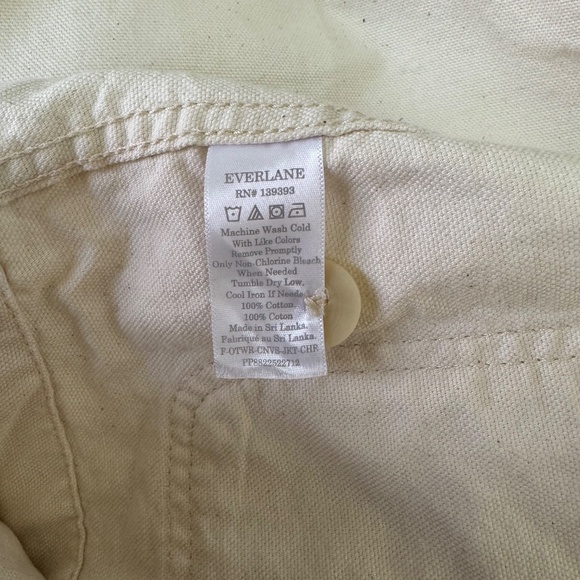 Everlane The Denim Chore Jacket Button in Beige color size M - Picture 8 of 10